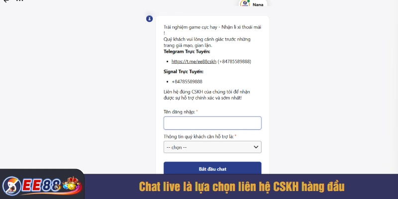 Chat live là lựa chọn liên hệ CSKH hàng đầu