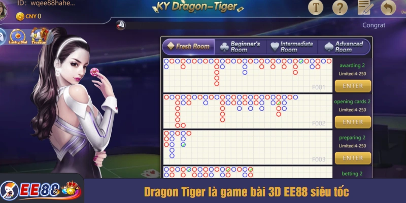 Dragon Tiger là game bài 3D EE88 siêu tốc