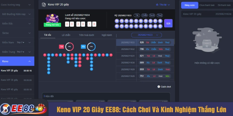 Keno VIP 20 giây