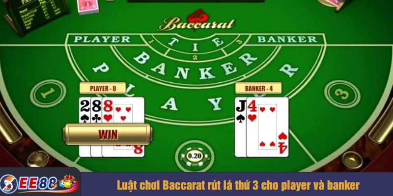 Luật chơi Baccarat rút lá thứ 3 cho player và banker