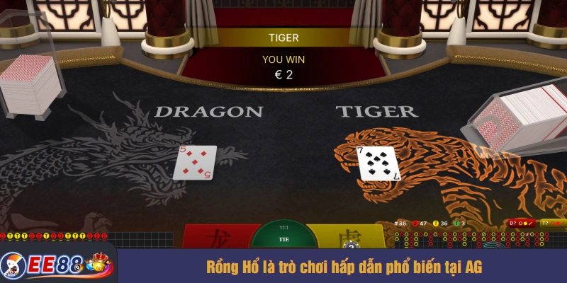 Rồng Hổ là trò chơi hấp dẫn phổ biến tại AG