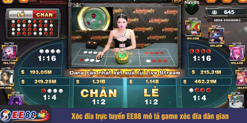 Xóc đĩa trực tuyến mô tả game xóc đĩa dân gian