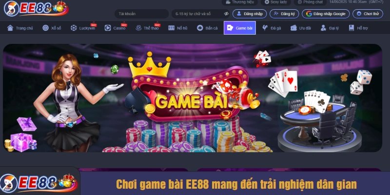 Chơi game bài EE88 mang đến trải nghiệm dân gian